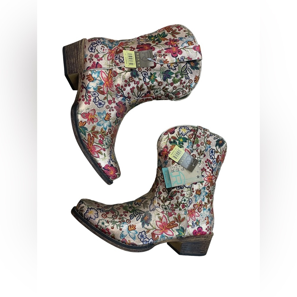Roper floral cowboy boots 10